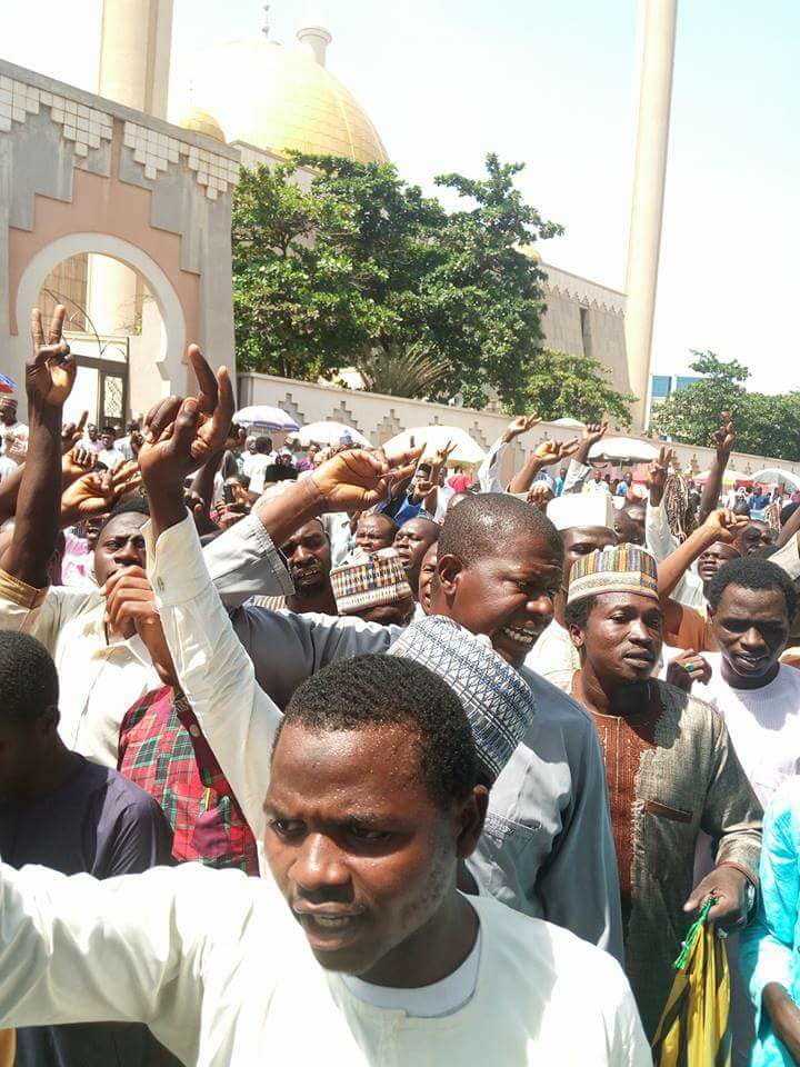  free zakzaky protest at national mosque abj on 4th may 2018 